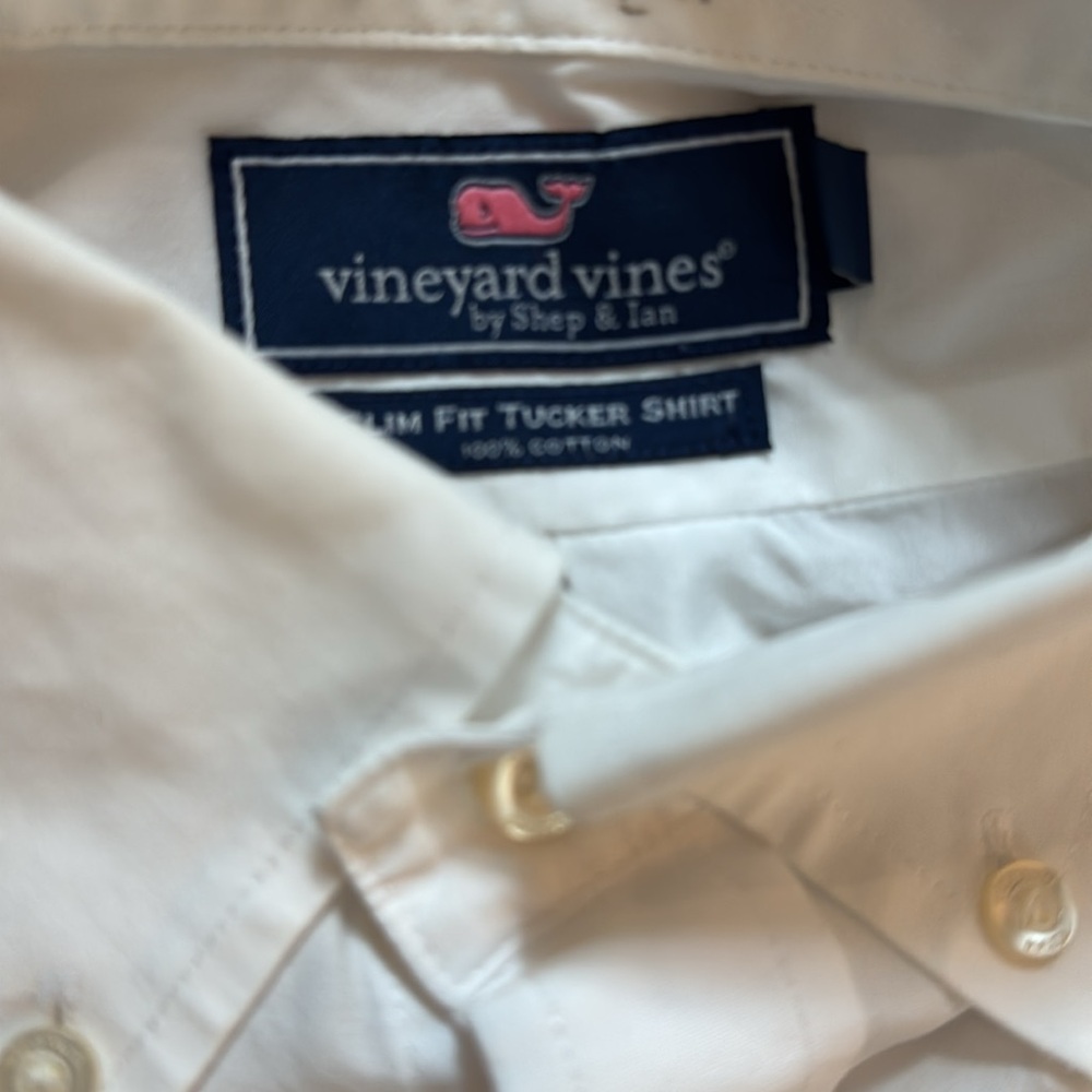 Men's White Button-Down Shirt - Picture 3 of 4